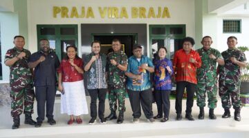 Danrem 173/PVB Brigjen TNI Frits W.R. Pelamonia Terima Kunjungan Wakil Ketua DPD RI Yorris Raweyai: Wujud Sinergi Serap Aspirasi Daerah Provinsi Papua Tengah
