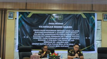 Lelang Aset Rampasan Tipikor: Kejari Nabire Kembalikan Rp452 Juta untuk Negara