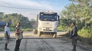 Akses jalan menuju pembangunan kantor gubernur Papua Tengah di Palang , Roby douw minta penyelesaian ganti rugi hak Ulayat di bayarkan