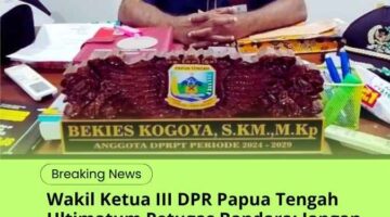 Wakil Ketua III DPR Papua Tengah Ultimatum Petugas Bandara: Jangan sampe ada Perjualbelikan Tiket subsidi