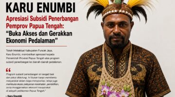 Tokoh Intelektual Puncak Jaya Karu Enumbi Apresiasi Subsidi Penerbangan Pemprov Papua Tengah